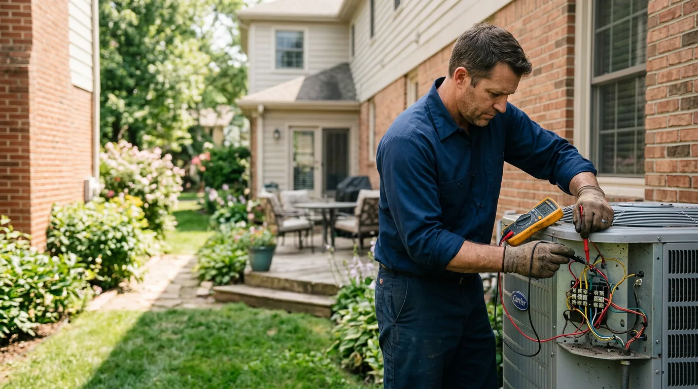 HVAC technician working near Colliersville, NY